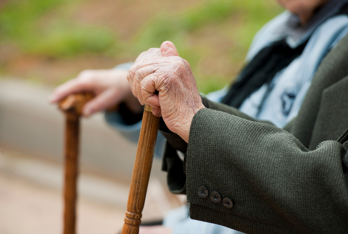 Hands of old people